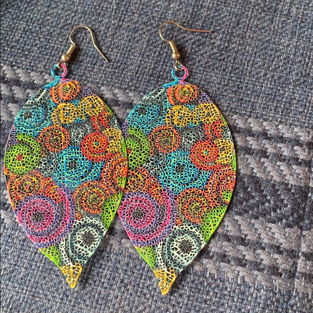 Paisley French hook multicolor boho.